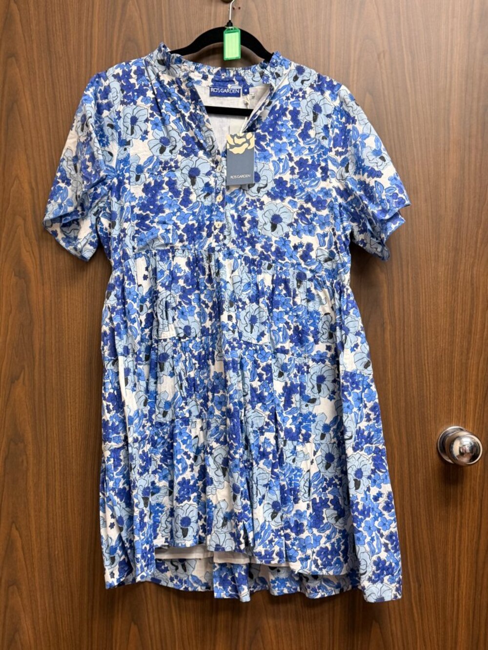 RO'S GARDEN Exclusive Blue Nerano Vibeka Short Dress Size M NWT - Picture 9 of 10